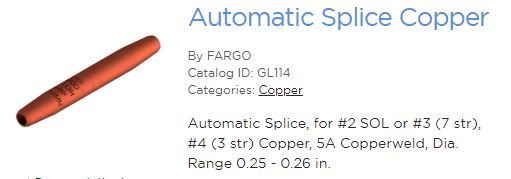 Cu splice #2sol #5A CW